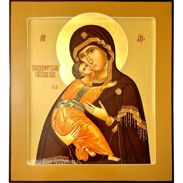 Рукописная икона Владимирской Богородицы