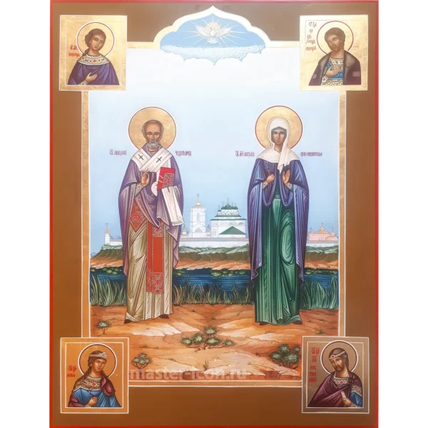 Икона Николай Чудотворец и Наталья Никомидийская