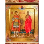 Икона Великомученик Димитрий и Преподобная Мария