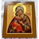 Владимирская Божия Матерь рукописная икона