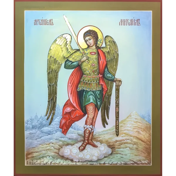 Рукописная икона Архангела Михаила