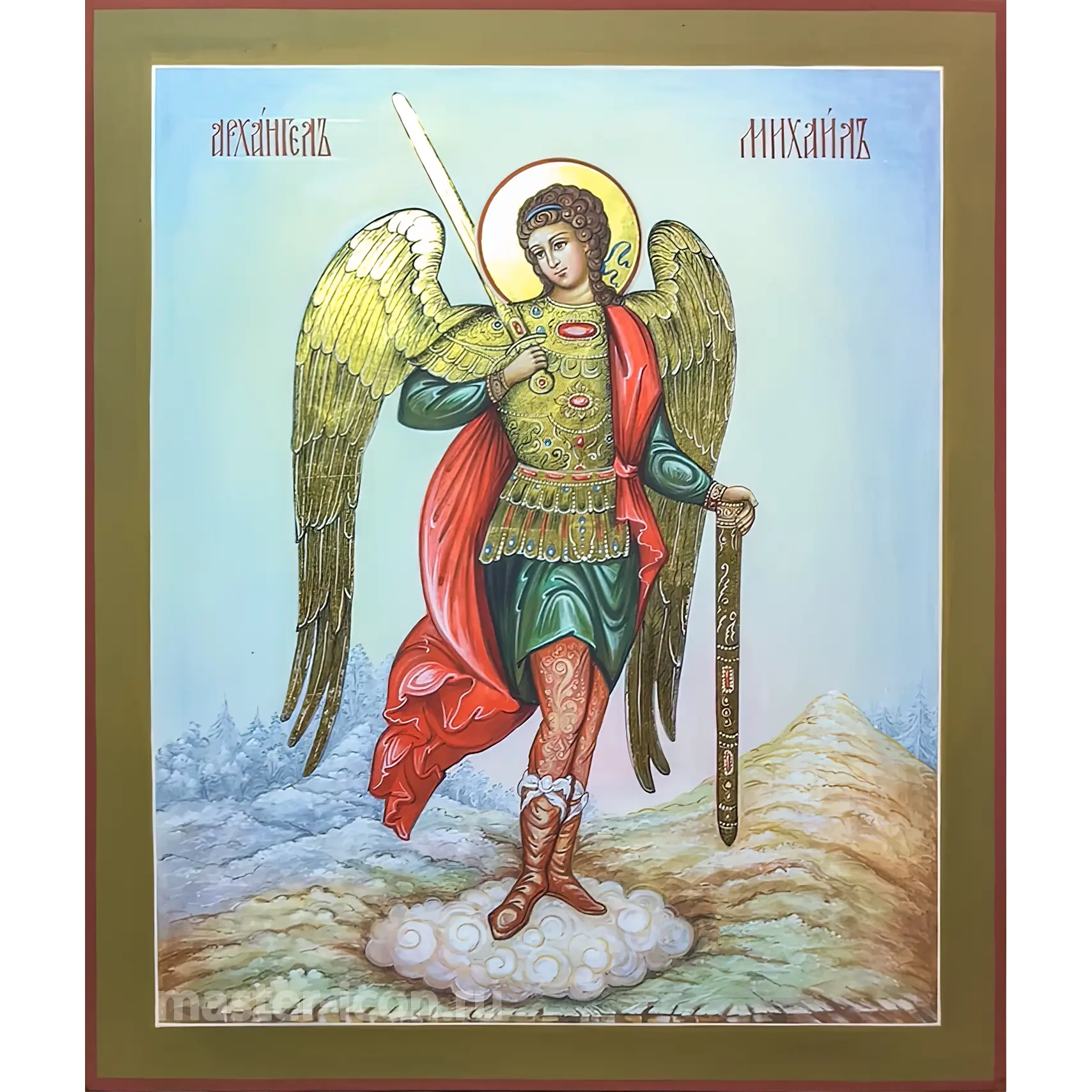 Рукописная икона Архангела Михаила Рукописная икона Архангела Михаила